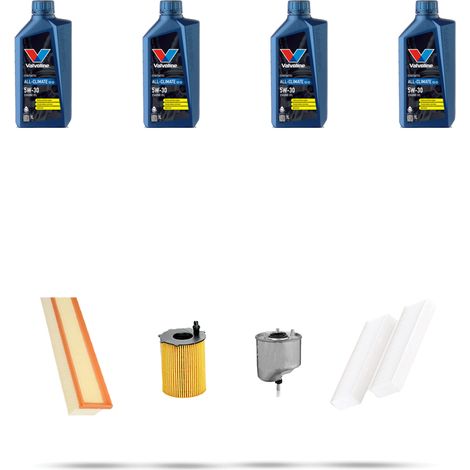 Kit tagliando 4 FILTRI e 4L OLIO compatibile con Peugeot Partner II 1.6 Hdi 55kw dal 2008 (1/5)