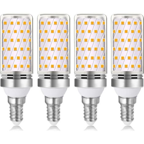 Ampoule LED E14 16 W, blanc chaud 3000 K, 1600 lm, équivalent halogène E14 100 W/120 W, 230 V CA, non dimmable, lot de 4 (1/5)