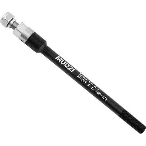 Adaptateur d'attelage de remorque pour axe traversant de vélo MUQZI, longueur 160-178 mm, convertisseur d'axe d'accélérateur, filetage M12x1.0 (1/5)