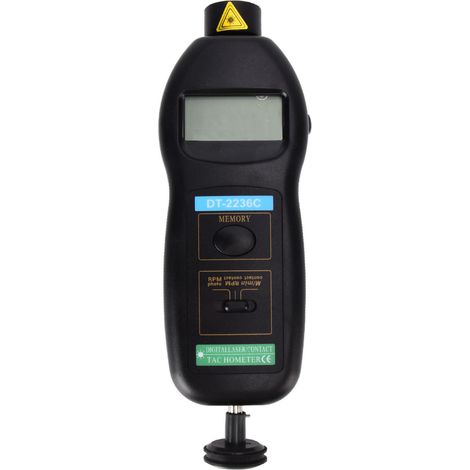 DT-2236C Laser-Drehzahlmesser, digitaler Kontakt-Drehzahlmesser, multifunktionales Geschwindigkeitsmessgerät (1/5)