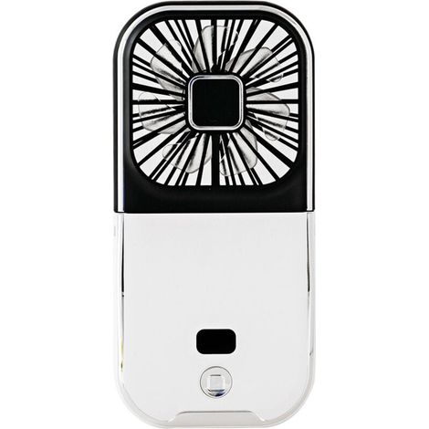 Mini ventilador portátil de mano, recargable por USB, con batería, plegable de 180°, para oficina, escuela, hogar, viajes y camping. (1/4)
