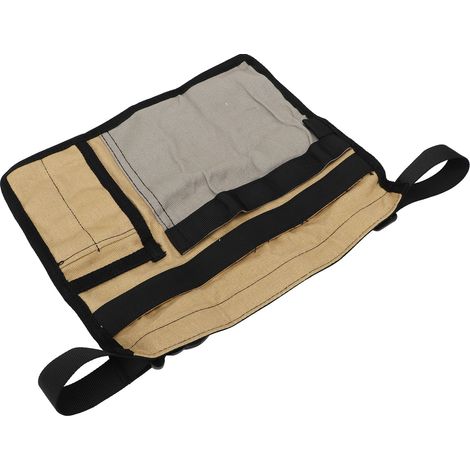 Tablier porte-outils de jardin à poches multiples en tissu Oxford, ceinture ajustable pour outils de jardinage, kaki et gris (1/5)