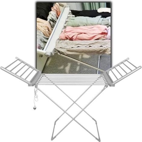 Sèche-Linge électrique Portable étendoir à Linge électrique Pliable étendoir à Linge électrique intérieur étendoir à Linge ther[887] (1/4)