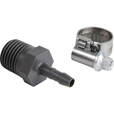 SPIDO - Raccord plastique diamètre 10MM - M 12/17 avec collier
