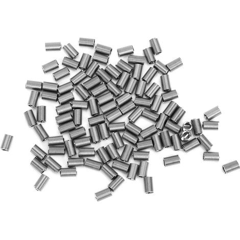 100 Pièces Raccords Filetés Mâle Femelle Réducteurs Outil de Réparation Écrous Acier Inoxydable Fixation M4x0.73D (1/5)