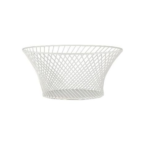 ANDREA HOUSE MS71119 Centro De Mesa Metal Blanco Ø26X12 - ref: MS71119