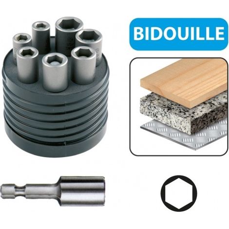 COFFRET 7 DOUILLES MAGNETIQUES 6 PANS / 50MM - BIDOUILLE - LEMAN (1/5)