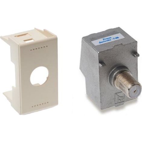 Telewire presa Satellite derivata 7dB + Frontalino Ave blanc 4658 - 4607F