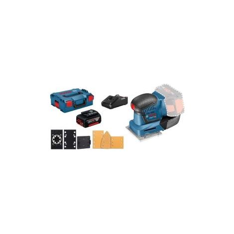 Bosch levigatrice  orbitale a  batteria  GSS 18V-10  / 1x  batteria  da 5,0  Ah  +  caricabatterie  inclusivo  di  set  accessori  in  L-Boxx