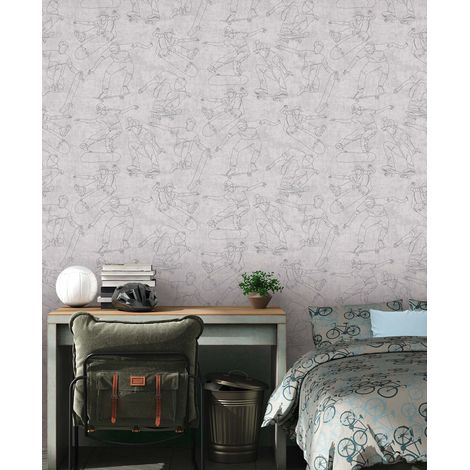 Papier peint Gris Lilly & Luis papier peint "771741" (1/4)