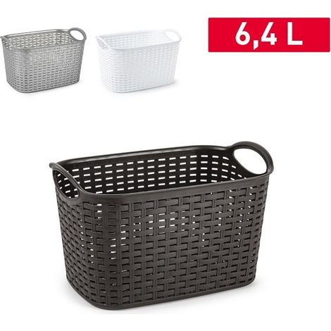 Cestino Organizer Multiuso Effetto Rattan 6,4 Litri 29 x 19,5 cm Vari Colori (1/2)