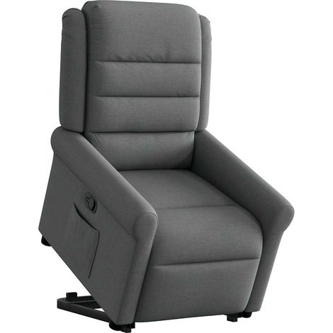 Maison Exclusive - Poltrona Alzapersona Reclinabile Grigio Scuro in Tessuto
