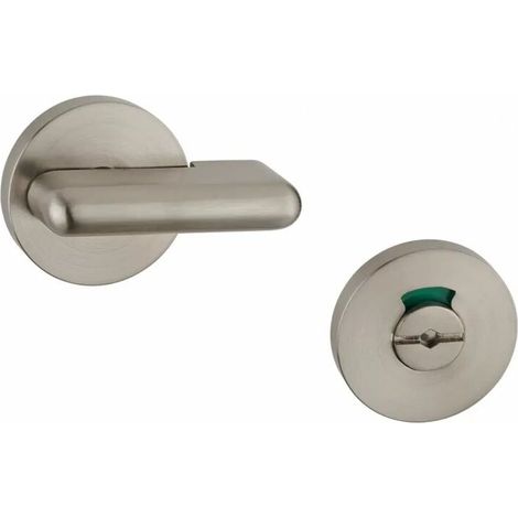 Verrou à bouton Ø 50 mm nickel satiné – Pour portes de 12 à 20 mm – Voyant libre/occupé – Garantie 5 ans (1/2)