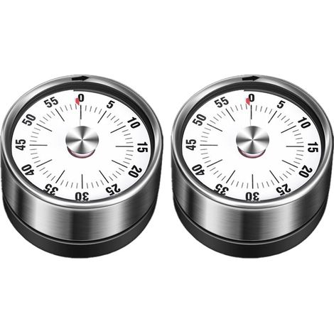 Lot de 2 chronomètres mécaniques pour balances de cuisine, chronomètre mécanique blanc Munich AQUAFORGE (1/5)
