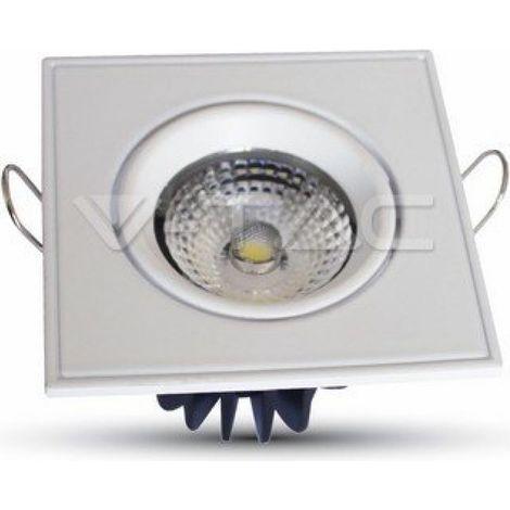 3W SPOT LED ORIENTABILE QUADRATO CORPO BIANCO BIANCO FREDDO 6000K                                        - Luce FREDDA (1/3)