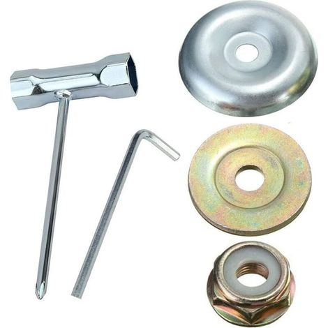 5 Pièces kit ecrou Tete debroussailleuse Universelle, pour débroussailleuse Thermique, Stihl, Echo, Ryobi Tete, Kit De Fixation D'écrou De Lame De Gearbo En Métal Pour Tondeuse à Gazon (1/5)