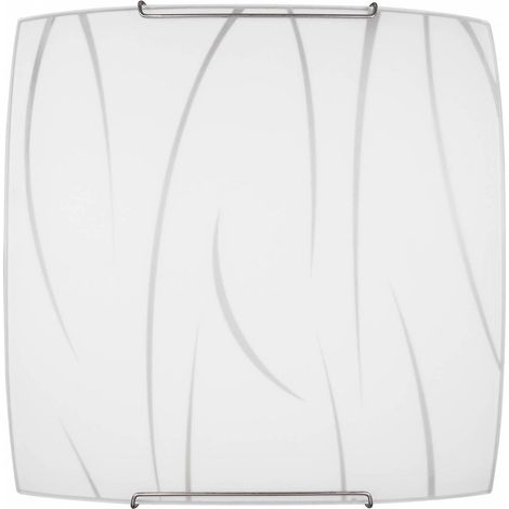 Plafoniera Simone 30 1Xe27 Vetro Lastra Bianco - 4 Pz