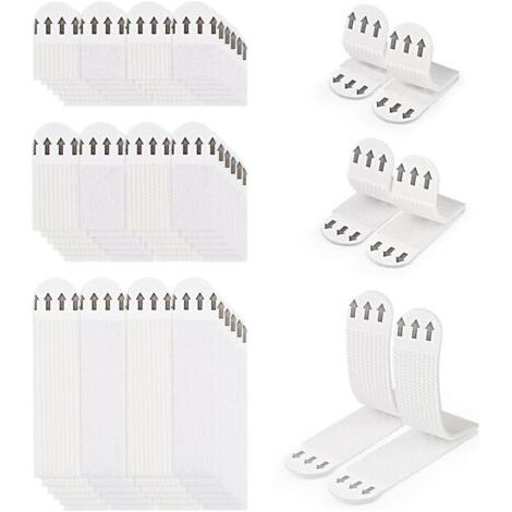 36 Paires (72 Bandes) Languettes Accroches Tableaux sans Percer Bandes de Suspension pour Photos Languettes Accroches Bandes AdhéSives Tableaux Fixation sans Dommage Bandes de Cadre Mural (1/4)