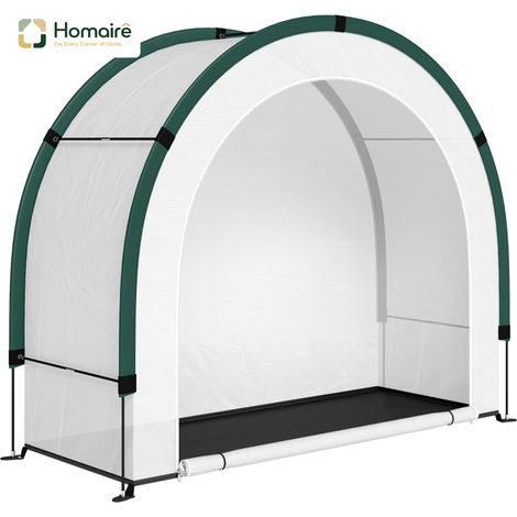 HOMAIRE Gewächshaus à toit arrondi et pliable en feuille vert