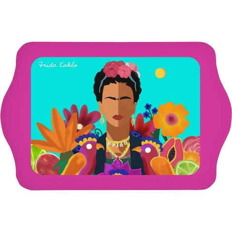 Vuotatasche Portaoggetti Frida Kahlo 14x21x1,8cm Fucsia Multicolore ENESCO