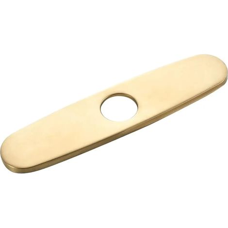 Plaque de finition pour robinet (lot 6), cache-trou, plage, acier (1/5)