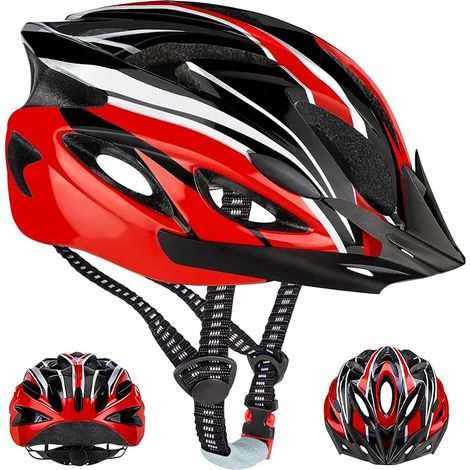 Casque Vélo Adulte Homme Femme, Casque VTT Mountain Bike avec Mousse EPS & Coque PC, Visière Amovible & Système Réglable 52-62cm, Léger Casque de Vélo de Route pour Vélo Électrique Ville (1/5)