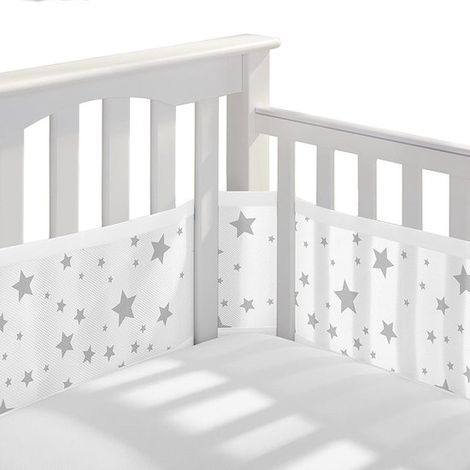 2-teiliges Set aus atmungsaktiven Netz-Kinderbettbezügen und Schutzgittern für die Kinderzimmergestaltung, abnehmbar und waschbar. (1/5)