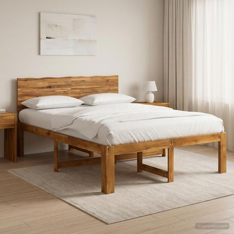 Cama doble con cabecero ROSTOCK Natural 160 x 200 cm (1/5)