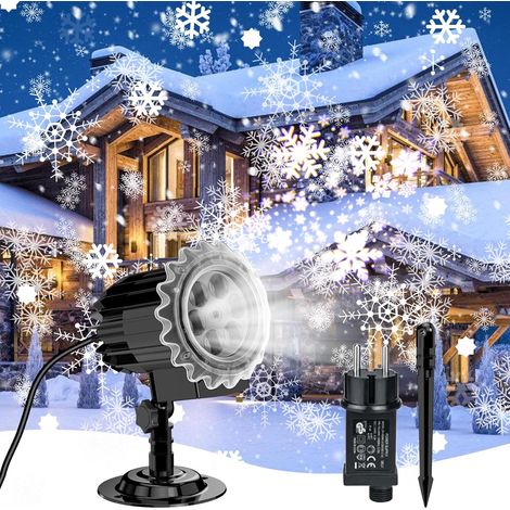 Outdoor Christmas Projector LED Snowflake Projector LED Projector IP65 Waterproof Snowfall Effect Lights Decoration for Christmas, Indoor, Party, Outdoor Wedding (1/5)