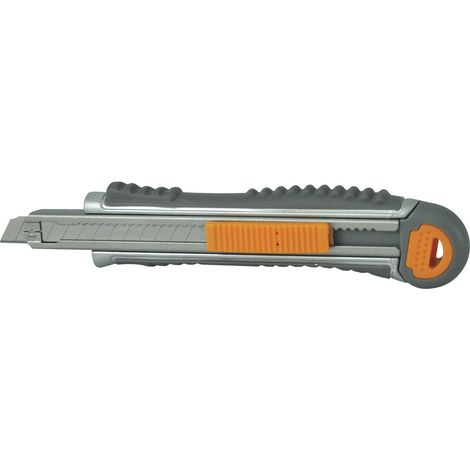 Navaja con hoja retráctil de 9mm. 4 hojas PROF adicionales. (1/2)