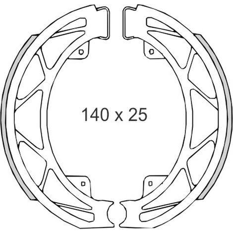 BRENTA BREMSBELÄGE PIAGGIO FLY 05'-/LIBERTY 97'-14'/LIBERTY 4T 00'- (140x25mm) (FT 0303)