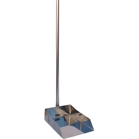 Pelle à cendre pour cheminée, Ramasse poussière verticale en métal coloris Noir - 25 x 21 x 76,5 cm