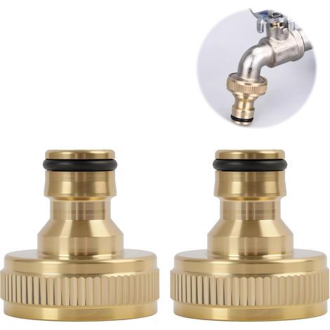 Stück Wasseradapter mit 1-Zoll-Außengewinde, universelle Adapteranschlüsse für Gartenschläuche, kompatibel mit Klicksystemen, Garten (1/5)