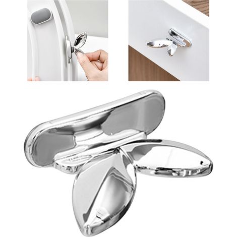 Hygienischer, selbstklebender Toilettensitz-Hebehebel für berührungsloses Anheben – ABS – 2 Stück (1/5)