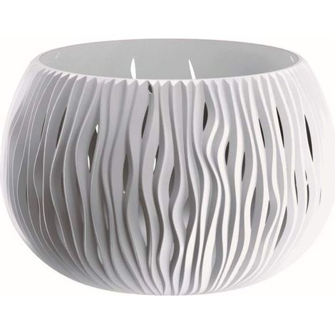 Bowl Sandy en Plastique avec réservoir de Couleur Blanche, 16,1 (Hauteur) x 23,8 (Profondeur) cm x 23,8 cm (largeur) (1/5)