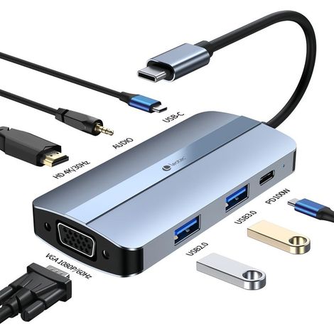Hub USB LEOTEC LEDS04 Gris