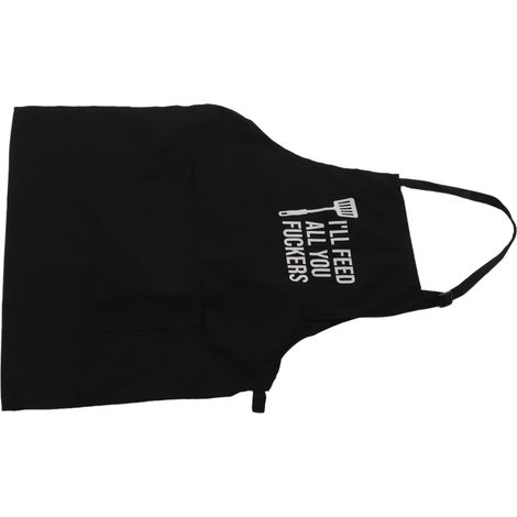 Tablier de chef humoristique pour homme, avec 3 poches et une sangle de cou ajustable, idéal pour la cuisine, le barbecue et la pâtisserie. Cadeau parfait pour mari et papa. (1/5)