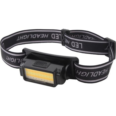 Lampe frontale LED COB pour camping et randonnée, rechargeable, légère et étanche, avec bandeau confortable. (1/5)