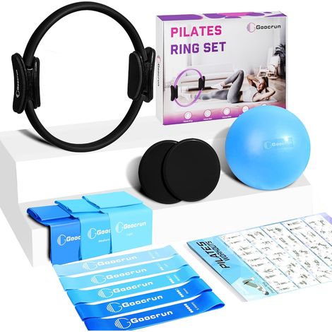 Pilates Ring Set Exercise Equipment, with Exercise Resistance Bands Set (1/5)