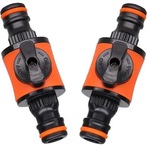 (1 pièce) Raccord de robinet d'arrêt égal 16 mm pour tuyau d'arrosage, adaptateur de robinet en plastique, joint rapide pour arrosage, irrigation et lavage de voiture.