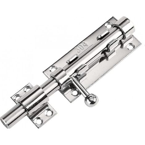 Türriegel, Türschloss, Garagentorriegel, Außentürriegel aus Edelstahl 304, 14 mm Durchmesser, 160 mm (1/4)