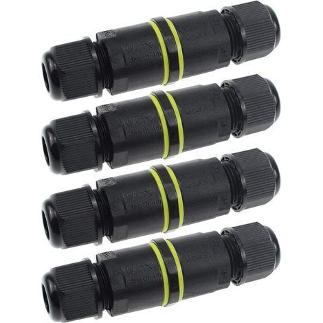 Waterproof Junction Box, Outdoor Electrical Connector IP68 Waterproof Junction Box Ø 3.5mm-7mm (4 pcs)- (1/5)