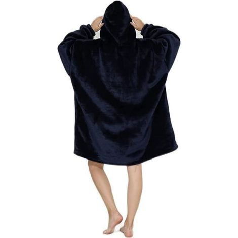 Couverture À Capuche - Flanelle Synthétique - Pour Canapé Ou Bureau - 1 Pièce (1/4)