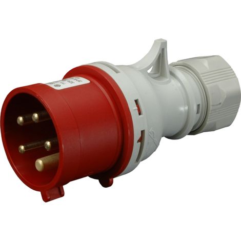 Fiche mâle industrielle portable 16A 400V 5P IP44 étanche SEZ (1/2)