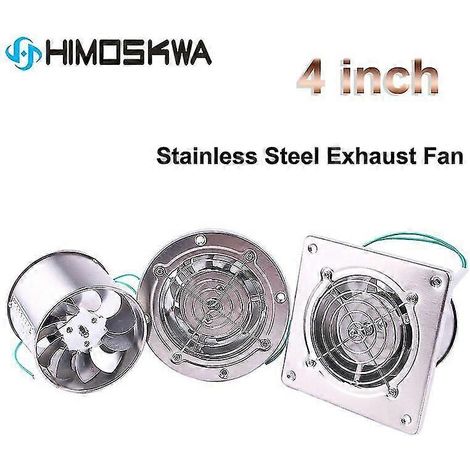 Ventilateur d'extraction inox 100mm pour fenêtre acier inoxydable (1/4)
