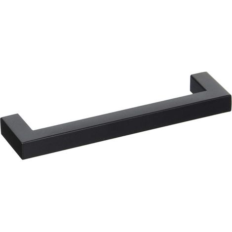 Set mit 2 schwarzen Schrankgriffen (96 mm Lochabstand), Schubladengriffen, Küchenschrankgriffen, schwarzen Kommodengriffen, modernen Edelstahlbeschlägen