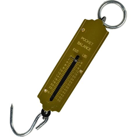Bilancia tascabile a molla per la pesca con peso massimo di 25 kg. (1/3)