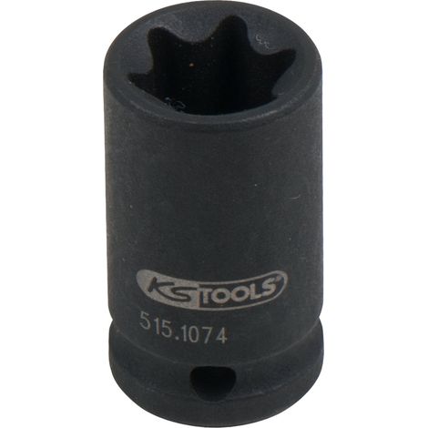 KS Tools 515.1074 1/4 TX-E-Kraft-Stecknuss, kurz, E12 (1/3)