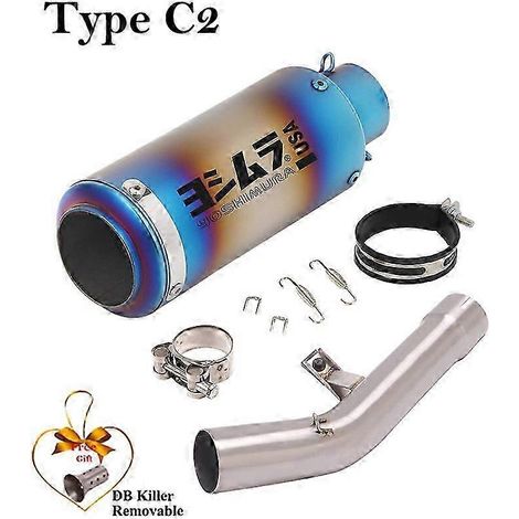 Para Suzuki Gsf650 Gsf1250 Gsx650f Gsf 650 1250 Gsx 650f 2007 - 2018 Sistema De Escape De Motocicleta Silenciador Db Killer Escape Moto Tubo( Type C2)