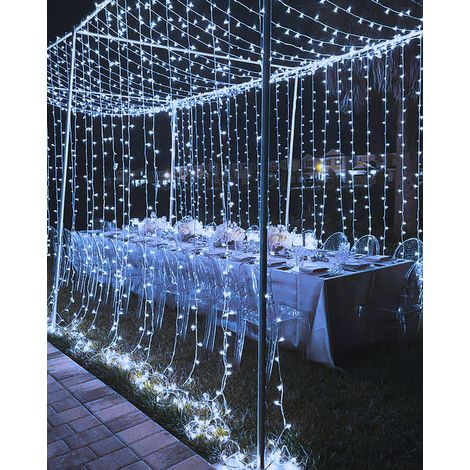 Guirlandes Lumineuses Rideau 600 LED Rideau Lumineux avec Transformateur, Timer, 8 Modes Guirlande Lumineuse Mariage IP65 Étanche Lumiere Noel Pour Interieur Exterieure Decoration
